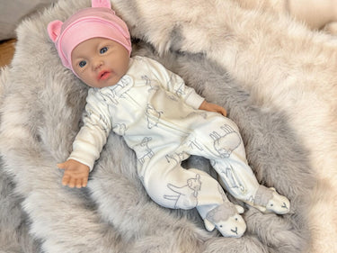 Full Platinum Silicone Doll – 17 Inch Reborn Baby, Soft Body, Real Weight, Preemie Size, Includes Outfit & Extras - Anatomically Correct